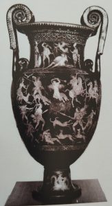 Chasse de Calydon sur un cratère à volutes grec